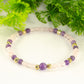 4mm Rose Quartz and Amethyst Bracelet for women.