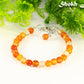 6mm Carnelian Crystal Bracelet with clasp and a dangle.