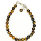 Top view of 6mm Tiger's Eye Beaded Anklet.