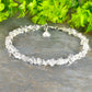 Clear Quartz Crystal Chip Anklet for women.