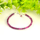 Faceted Ruby Bracelet with Sterling Silver Clasp and a cute little dangle.