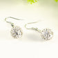 12mm Rhinestone Disco Ball Earrings.