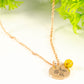Rose Gold Plated November Birth Flower Necklace with Citrine Birthstone Pendant.