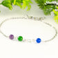 Custom Family Birthstone Anklet with 4 gemstones