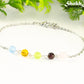 Custom Family Birthstone Anklet with 5 gemstones
