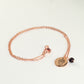 Rose Gold Plated January Birth Flower Necklace with Garnet Birthstone Pendant.