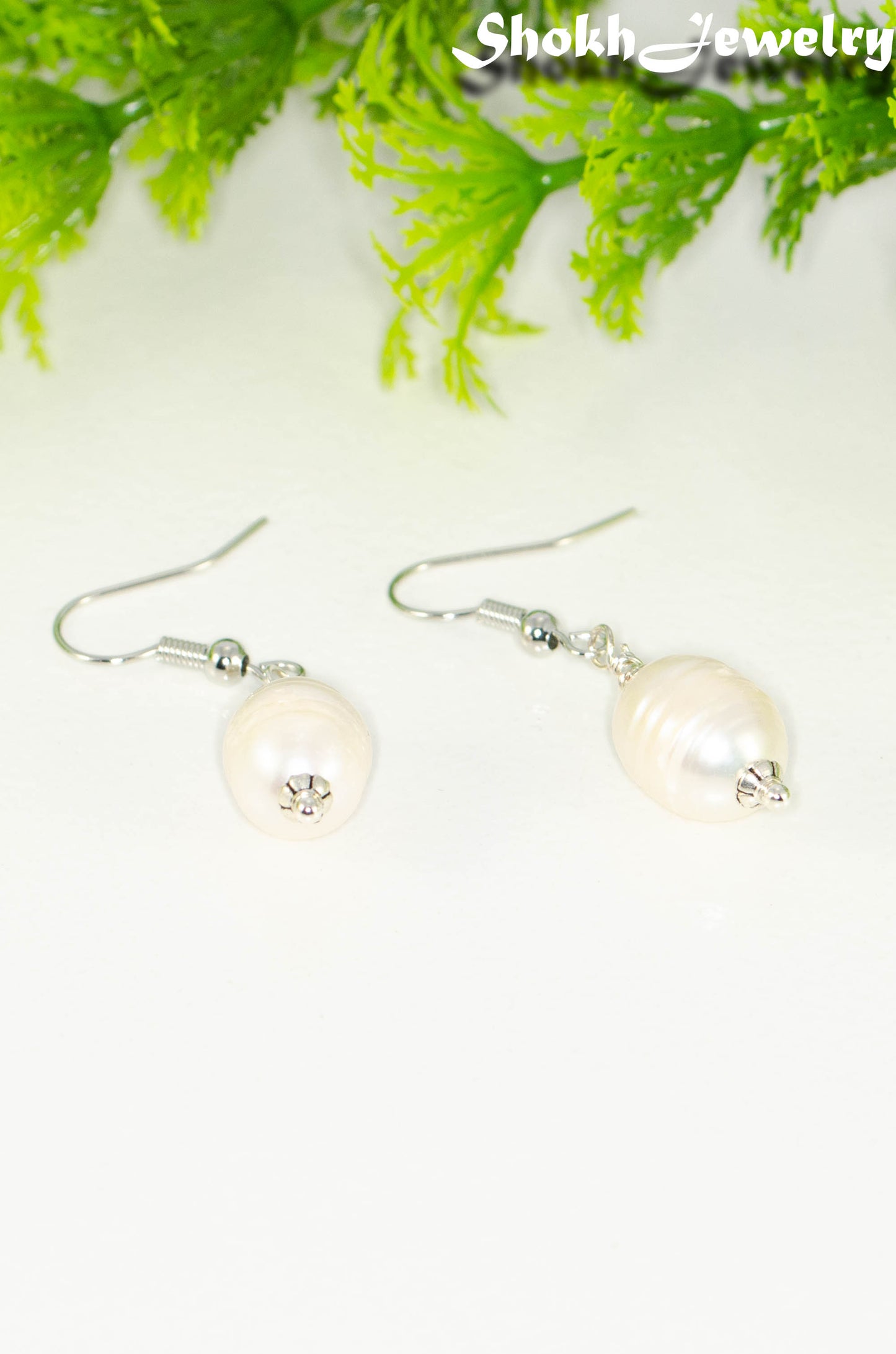 12mm Natural Freshwater Pearl Earrings.