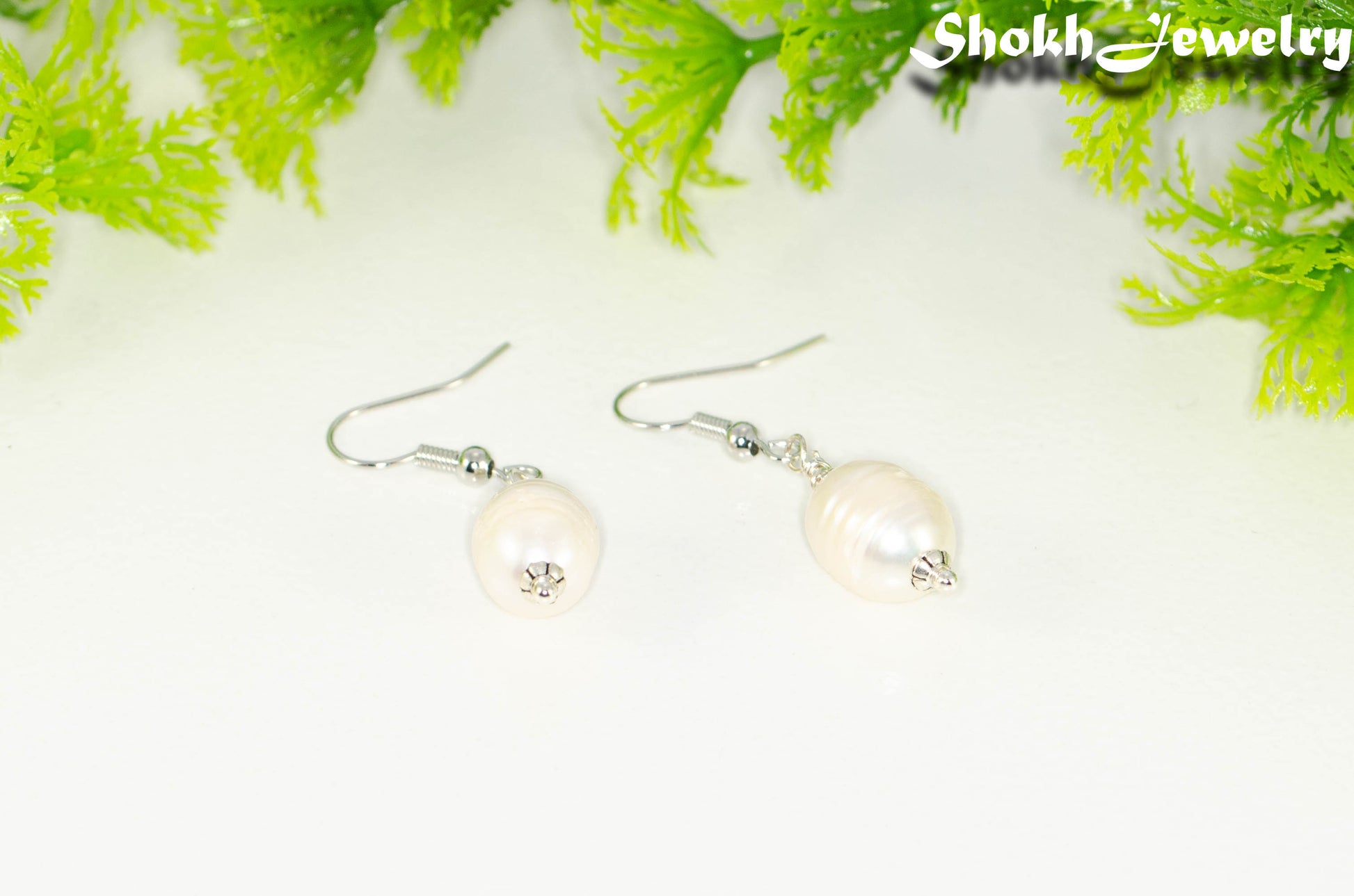 12mm Natural Freshwater Pearl Earrings.