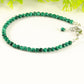 Close up of 3mm Natural Malachite Bracelet with Clasp.