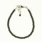 Top view of 4mm Hematite Stone Bracelet with Clasp.