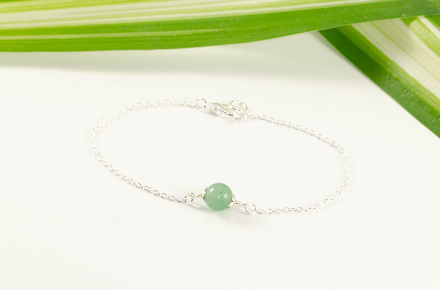 Minimal Green Aventurine Bracelet.