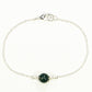 Top view of Minimal Moss Agate Bracelet.