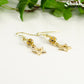 Sparkly Rhinestone and Gold Star Earrings for women.
