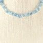 Close up of Natural Aquamarine Crystal Chip Choker Necklace