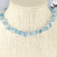 Natural Aquamarine Crystal Chip Choker Necklace on a bust
