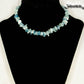 Natural Aquamarine Crystal Chip Choker Necklace on a bust