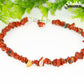 Natural Red Jasper Crystal Chip Anklet.