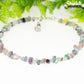 Natural Rainbow Fluorite Crystal Chip Anklet.