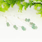 Long Silver Plated Chain and Green Aventurine Crystal Chip Earrings