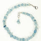 Natural Aquamarine Crystal Chip Choker Necklace