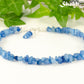 Natural Blue Quartzite Crystal Chip Anklet.